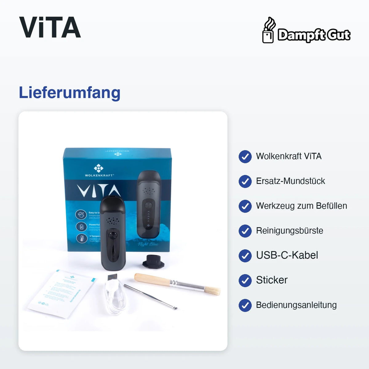 ViTA Vaporizer – Lieferumfang