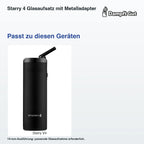 Starry 4 Glasaufsatz mit Metalladapter – passende Geräte: Starry V4; 14-mm-Ausführung: passende Glasaufnahme erforderlich.