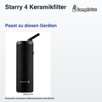 Starry 4 Keramikfilter – passende Geräte: Starry V4; Passende vorhandene Silikonaufnahme erforderlich.