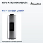 Roffu Mundstück-Komplettset – passende Geräte: XLUX Roffu; Eine komplette obere Einheit; Roffu-Gerät separat.